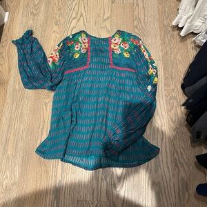 Printed Anthropologie Blouse